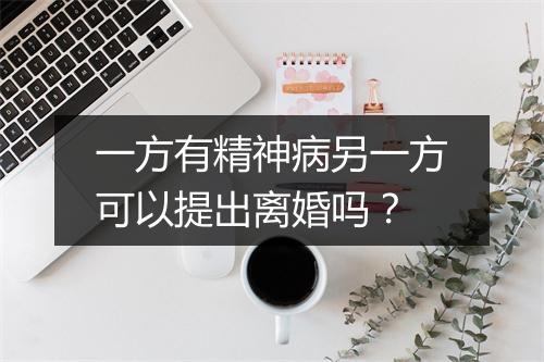 一方有精神病另一方可以提出离婚吗？