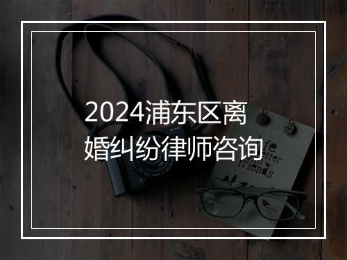2024浦东区离婚纠纷律师咨询