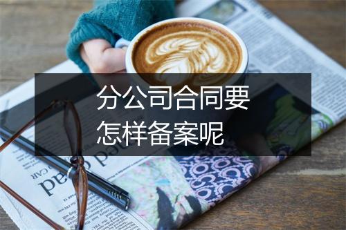 分公司合同要怎样备案呢