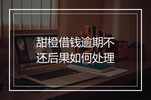 甜橙借钱逾期不还后果如何处理