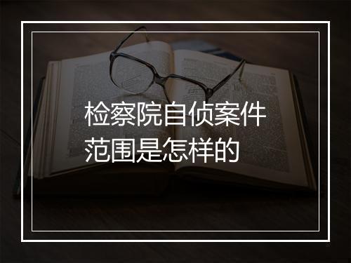 检察院自侦案件范围是怎样的