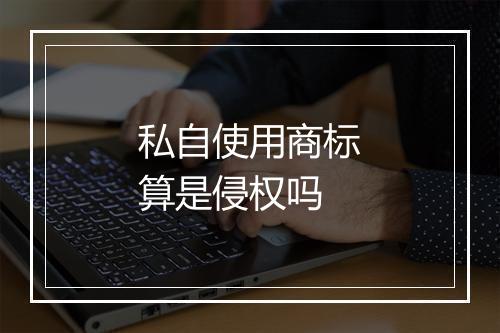 私自使用商标算是侵权吗