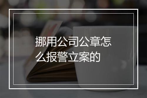 挪用公司公章怎么报警立案的