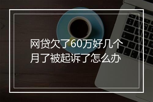 网贷欠了60万好几个月了被起诉了怎么办