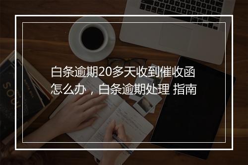 白条逾期20多天收到催收函怎么办，白条逾期处理 指南