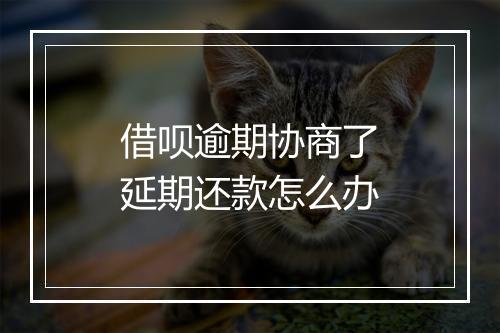 借呗逾期协商了延期还款怎么办