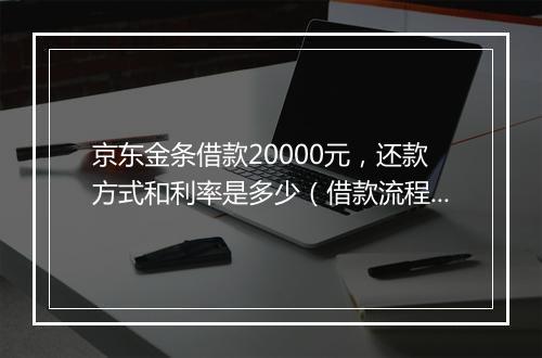 京东金条借款20000元，还款方式和利率是多少（借款流程详解）