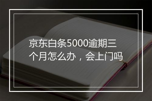 京东白条5000逾期三个月怎么办，会上门吗