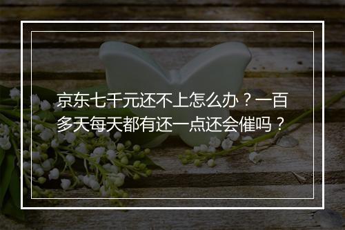 京东七千元还不上怎么办？一百多天每天都有还一点还会催吗？