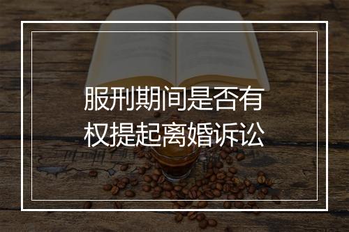 服刑期间是否有权提起离婚诉讼