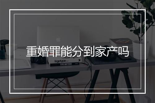 重婚罪能分到家产吗