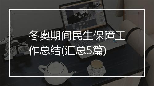 冬奥期间民生保障工作总结(汇总5篇)