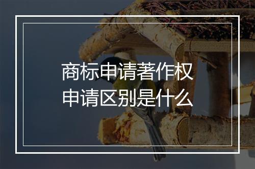 商标申请著作权申请区别是什么