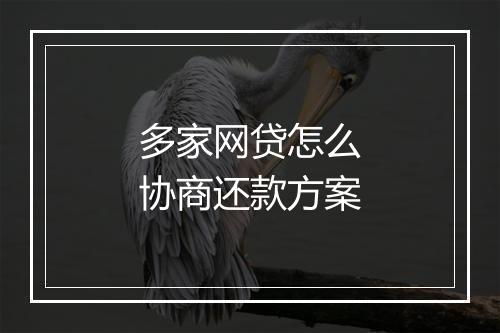 多家网贷怎么协商还款方案