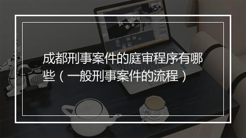 成都刑事案件的庭审程序有哪些（一般刑事案件的流程）