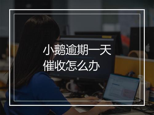 小鹅逾期一天催收怎么办