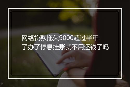 网络贷款拖欠9000超过半年了办了停息挂账就不用还钱了吗