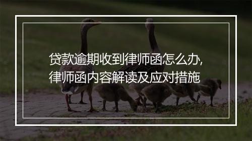 贷款逾期收到律师函怎么办,律师函内容解读及应对措施