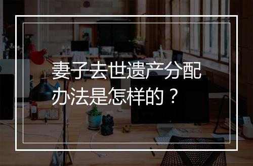 妻子去世遗产分配办法是怎样的？