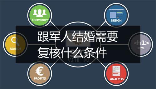 跟军人结婚需要复核什么条件