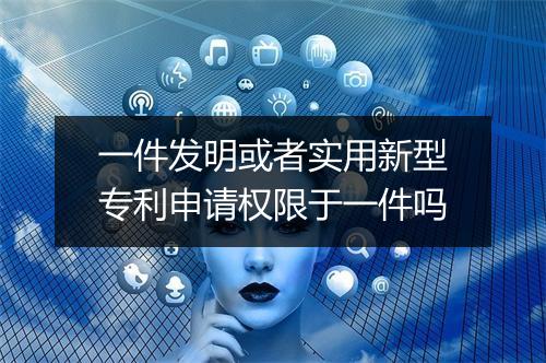 一件发明或者实用新型专利申请权限于一件吗