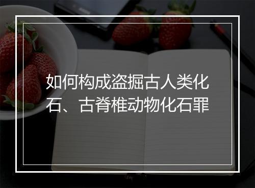 如何构成盗掘古人类化石、古脊椎动物化石罪