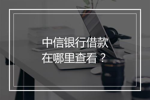 中信银行借款在哪里查看？