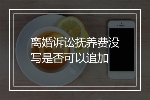 离婚诉讼抚养费没写是否可以追加