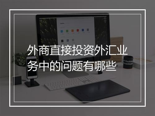 外商直接投资外汇业务中的问题有哪些