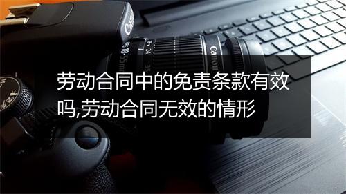 劳动合同中的免责条款有效吗,劳动合同无效的情形