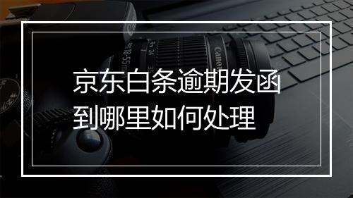 京东白条逾期发函到哪里如何处理