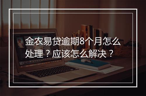 金农易贷逾期8个月怎么处理？应该怎么解决？