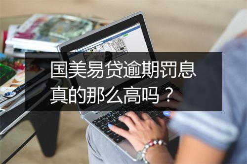 国美易贷逾期罚息真的那么高吗？