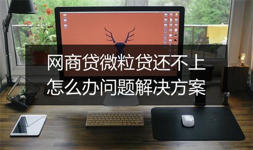 网商贷微粒贷还不上怎么办问题解决方案