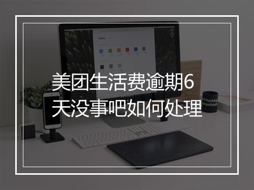 美团生活费逾期6天没事吧如何处理