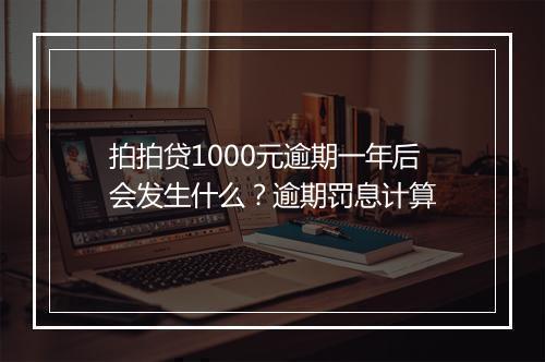 拍拍贷1000元逾期一年后会发生什么？逾期罚息计算