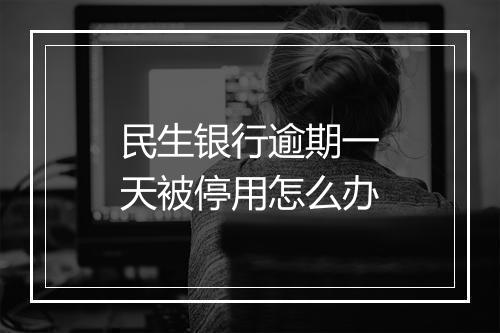 民生银行逾期一天被停用怎么办