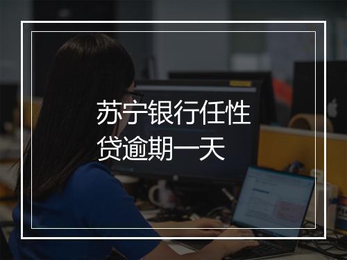 苏宁银行任性贷逾期一天