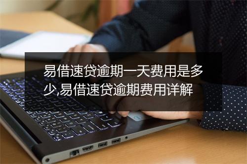 易借速贷逾期一天费用是多少,易借速贷逾期费用详解