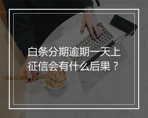 白条分期逾期一天上征信会有什么后果？