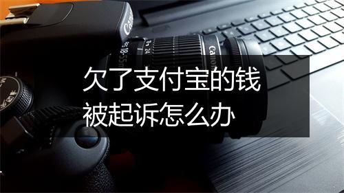 欠了支付宝的钱被起诉怎么办