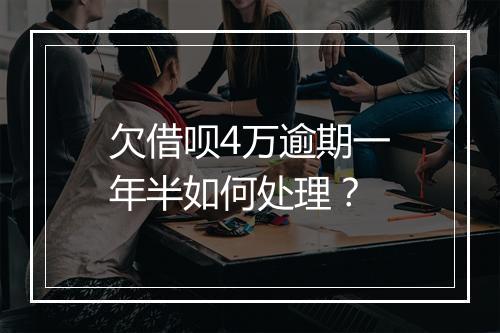 欠借呗4万逾期一年半如何处理？