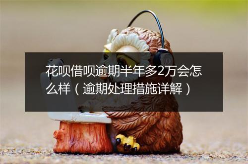 花呗借呗逾期半年多2万会怎么样（逾期处理措施详解）