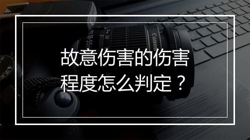 故意伤害的伤害程度怎么判定？
