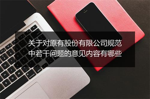 关于对原有股份有限公司规范中若干问题的意见内容有哪些