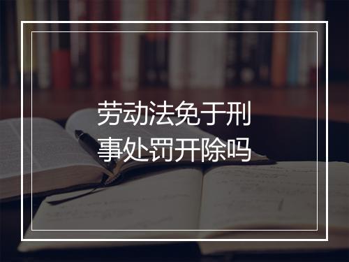 劳动法免于刑事处罚开除吗