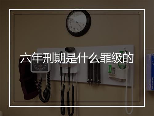 六年刑期是什么罪级的