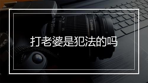 打老婆是犯法的吗