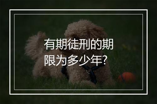 有期徒刑的期限为多少年?