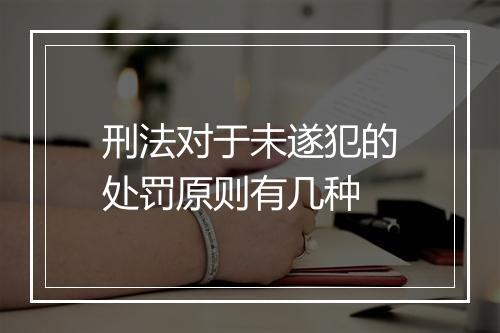 刑法对于未遂犯的处罚原则有几种